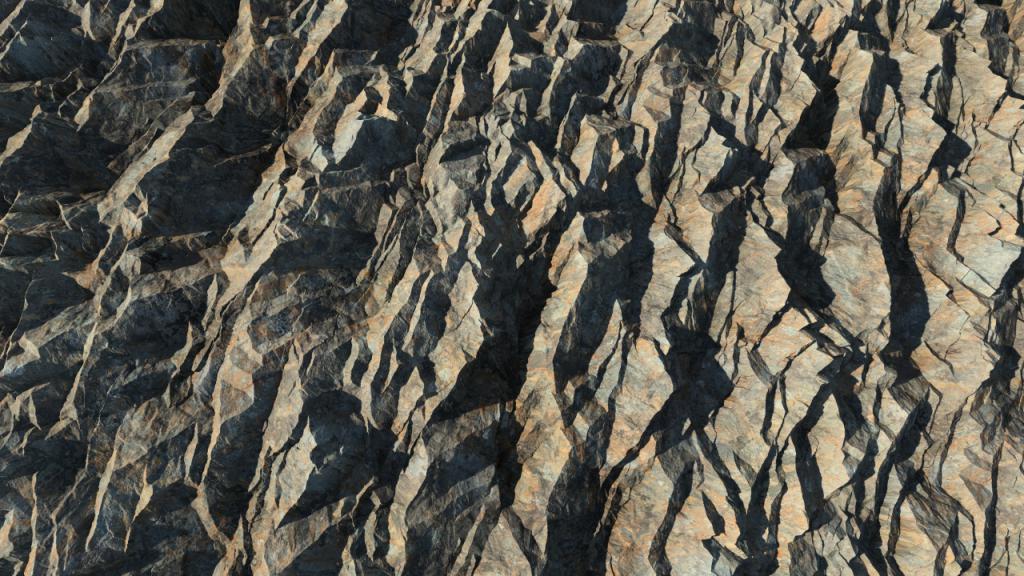 Sharp cliffs