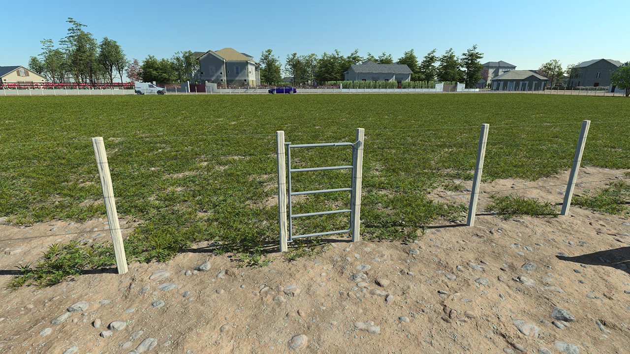 Wire fence with wire portal 120cm_2